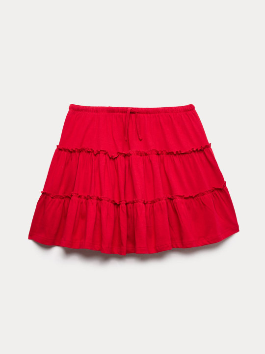 Marks & Spencer Pure Cotton Floral Tiered Skirt