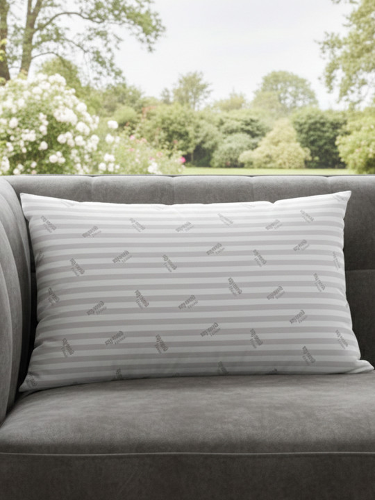 Raymond Home White Solid Cotton Medium Cotton Sleep Pillow-75 x 69 x 43 cm