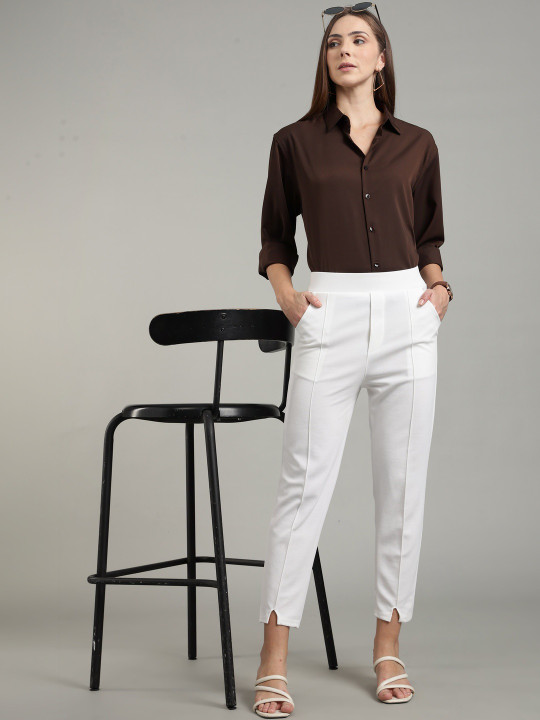 SWADESI STUFF Women Relaxed Easy Wash Cargos Trousers