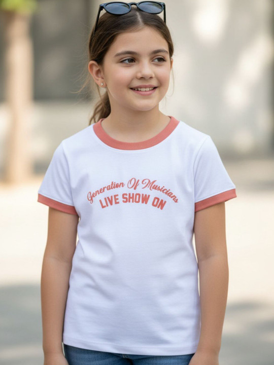 V-Mart Girls Cotton Tshirts