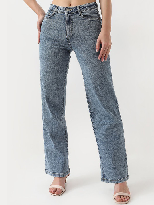 Kraus Jeans Women Wide Leg High-Rise Jeans