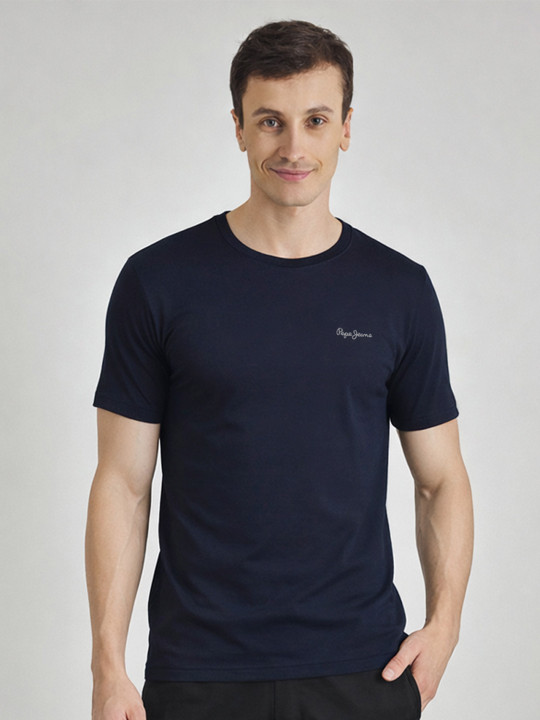 Pepe Jeans Men Crew Neck Relaxed Fit Lounge Tshirt