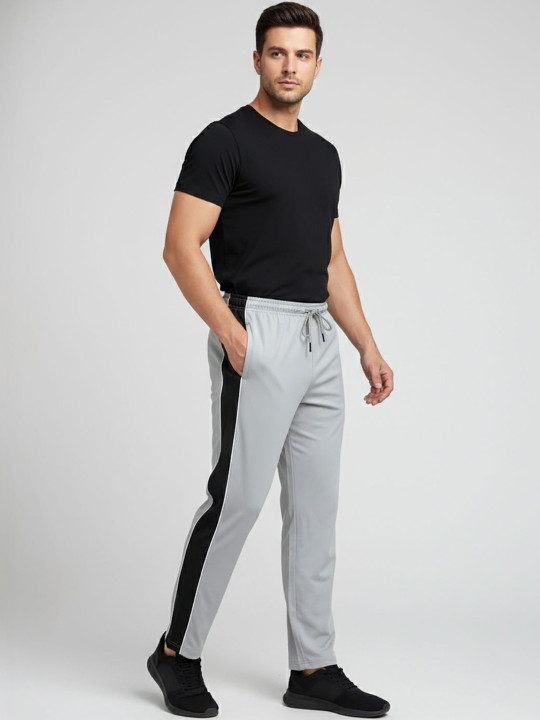 HERE&NOW Men Regular Fit Colourblocked Track Pants