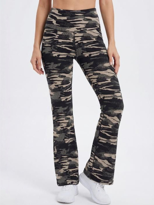 Komfort By Tikhi Imli Women Bootcut Camouflage Anti Odour Training Track Pants