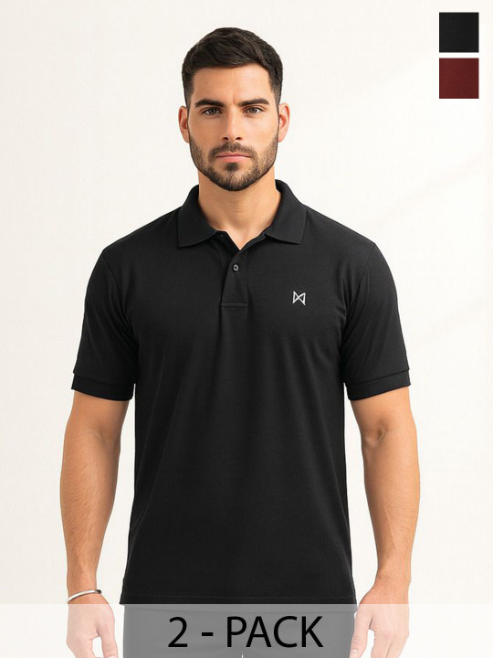Force NXT Men 2 Polo Collar Polyester PU Coated T-shirt