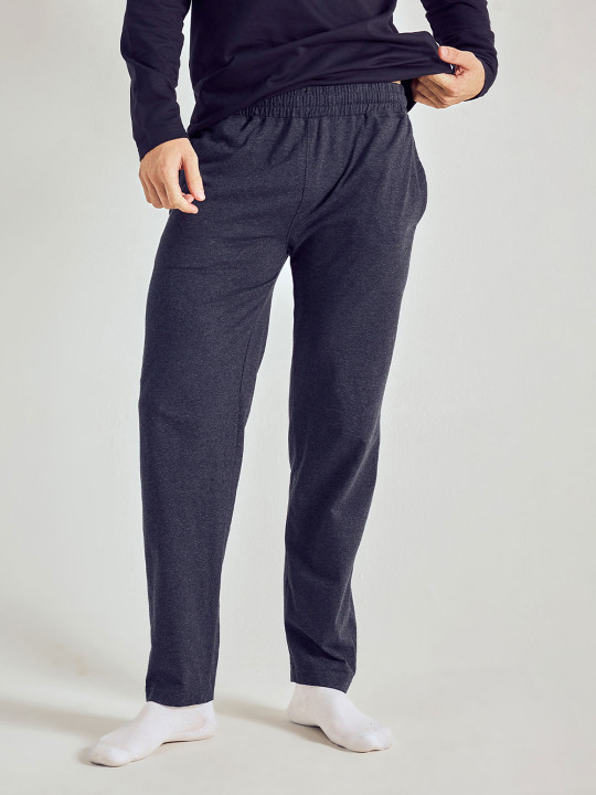 Pepe Jeans Men Blue Solid Cotton Lounge Pants