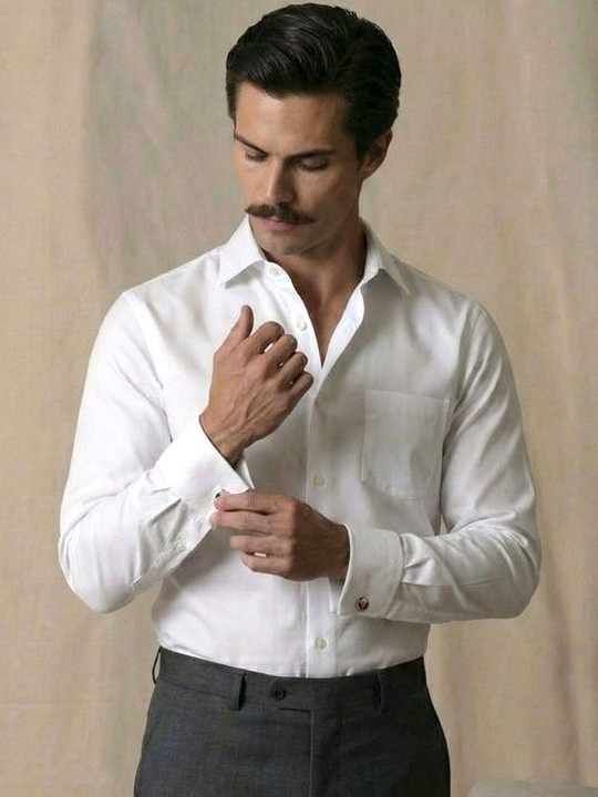 THE FORMAL CLUB Whisper Wrinkle Free French Cuff shirt