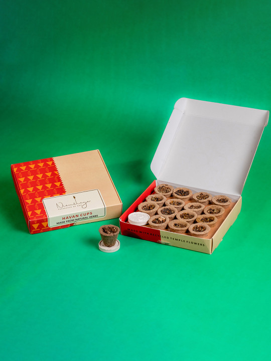 Nirmalaya Sambrani Havan Cups 15 Pieces