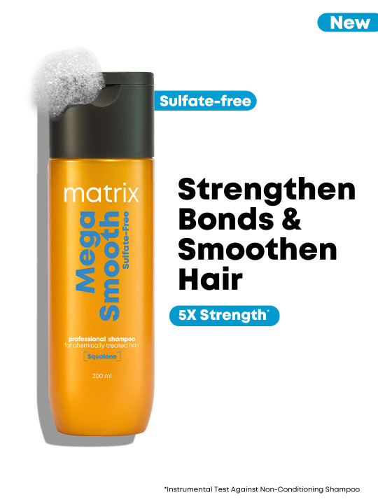 MATRIX Matrix Mega Smooth Sulfate-Free Professional Shampoo with Squalane - 200 ml