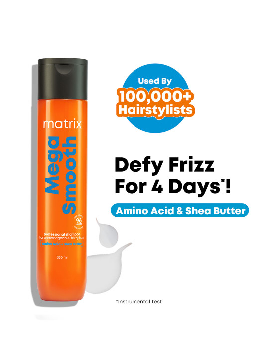 MATRIX Mega Smooth Professional Shampoo for Frizzy Hair with Shea Butter - 350ml