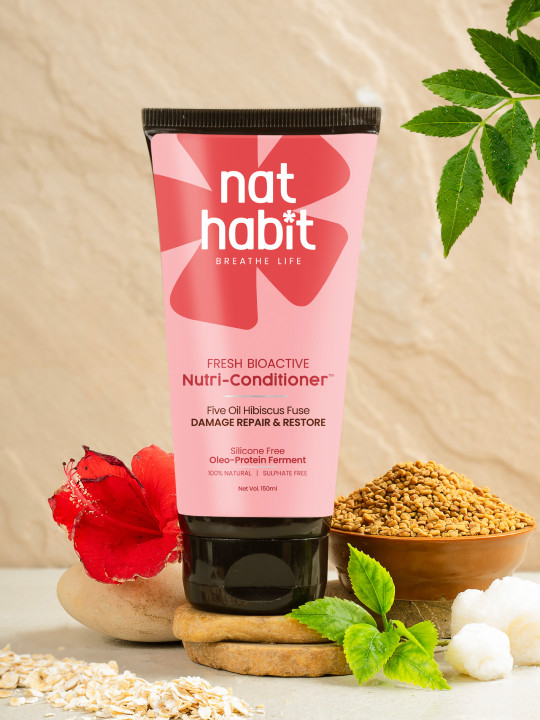 Nat Habit Five Oil Hibiscus Conditioner for Smooth Lush & Frizz-Free Hair - 150ml