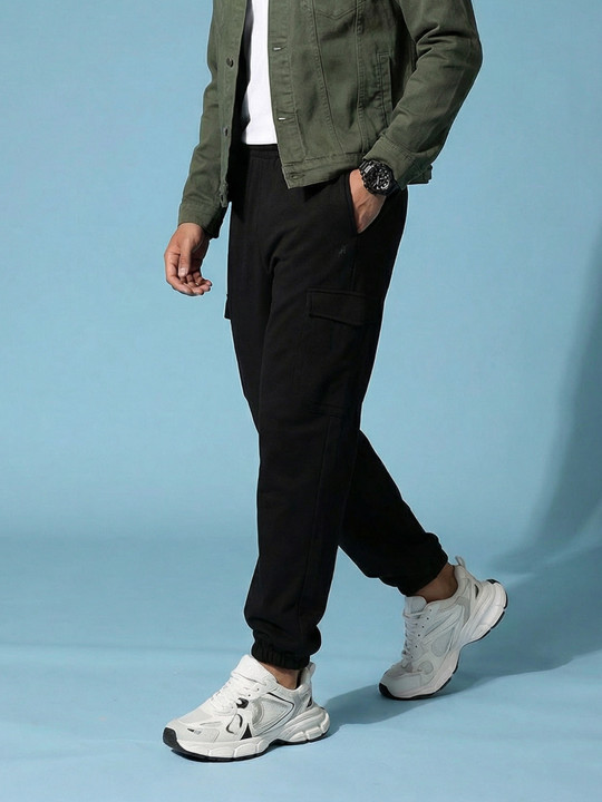 HRX by Hrithik Roshan Men Relaxed Fit Pure Cotton Joggers