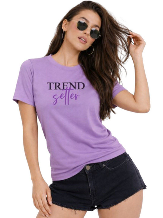 NAVRAAH Women Typography Printed Cotton T-shirt