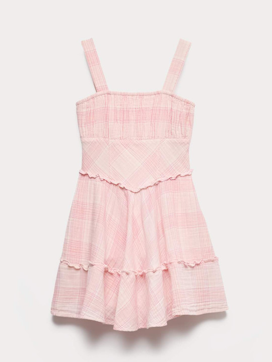 Marks & Spencer Girls Checked Corset Mini Dress