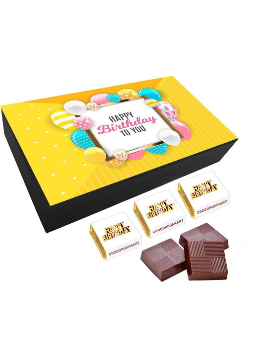 CHOCOINDIANART Set Of 6 Superb Happy Birthday Day Delicious Chocolate Gift Box