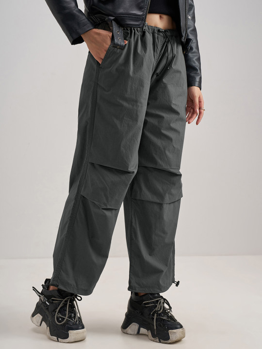 Street By Tokyo Talkies Women Loose Fit Easy Wash Cargos Trousers