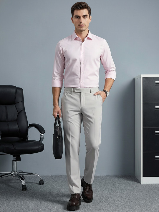 INVICTUS Men Slim Fit Formal Trousers