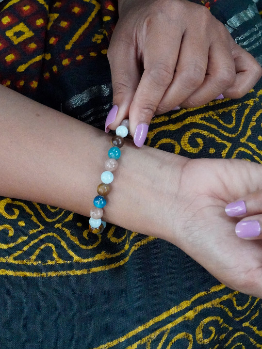 Love Rocks Gemini Zodiac Crystal Beaded Bracelet
