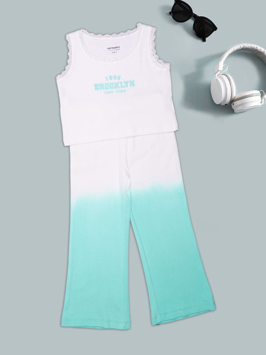 Pantaloons Junior Girls Printed Top with Pyjamas