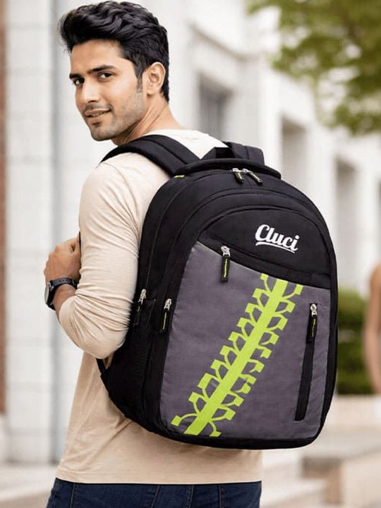 Cluci Men Graphic Backpack with Compression Straps