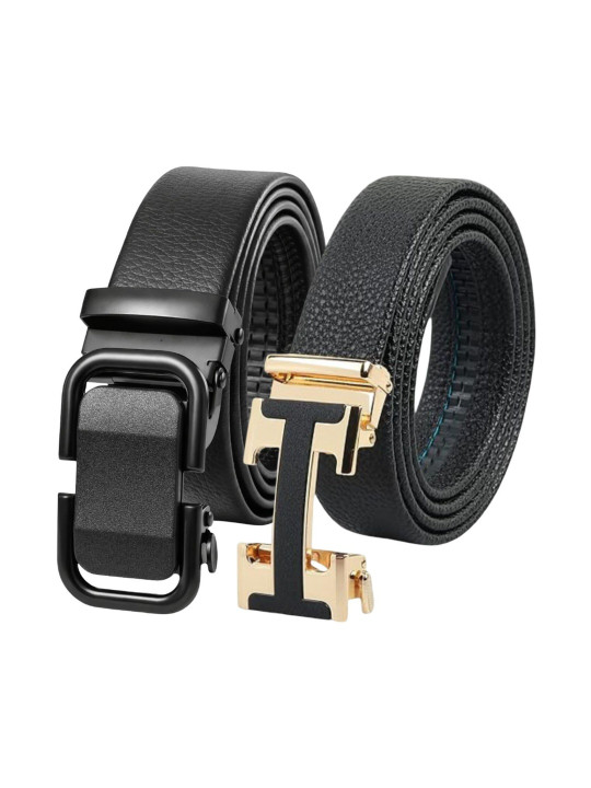Niddleman Men Textured 2 PU Formal Belt