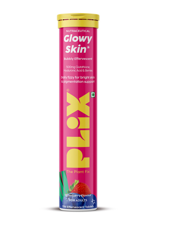 Glutathione Fizzies with Vit C for Bright Skin-Strawberry-15 tabs