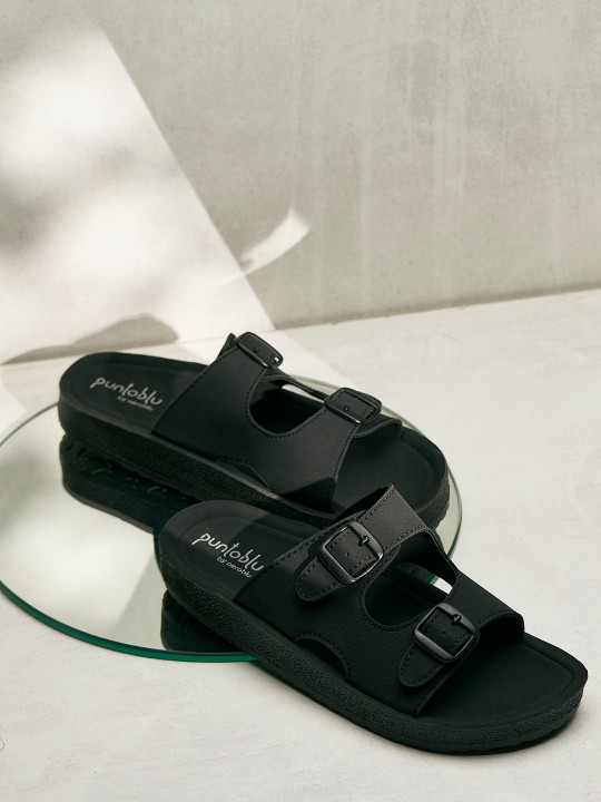 Puntoblu Men Open Toe Flats with Buckles