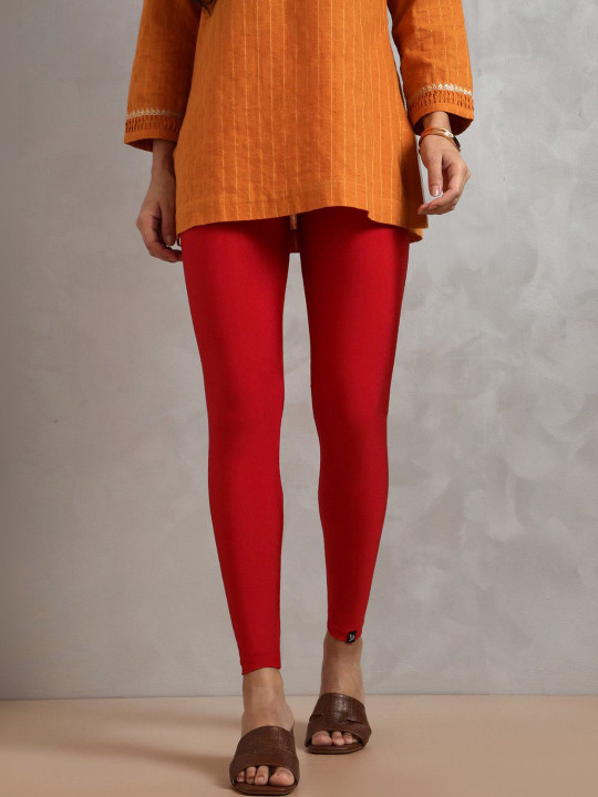 TWIN BIRDS Women Shimmer Ankle Length Ultra Stretch Leggings