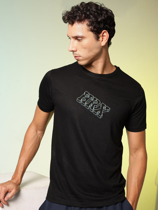 HRX by Hrithik Roshan Brand Logo Printed Pure Cotton T-shirt