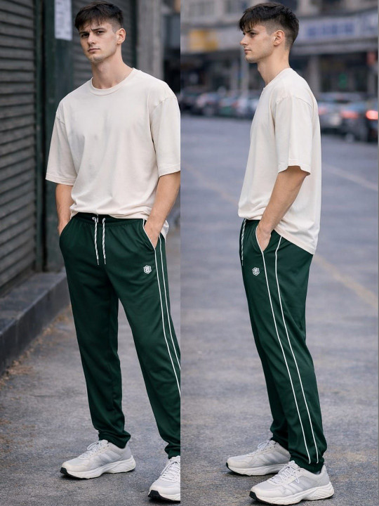 Purple Glisten Men Straight Fit Training Track Pants