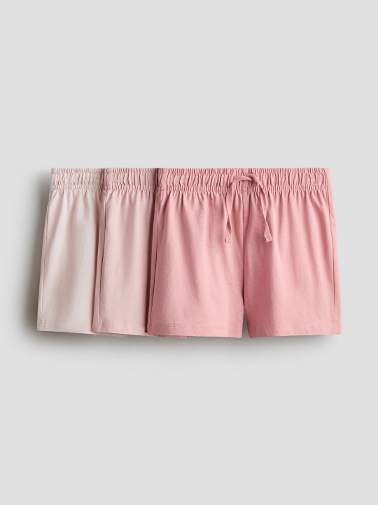 H&M Girls Pack Of 3 Cotton Jersey Shorts