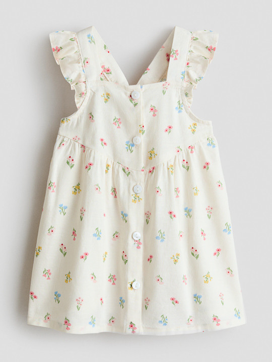 H&M Flounce-trimmed Cotton Dress