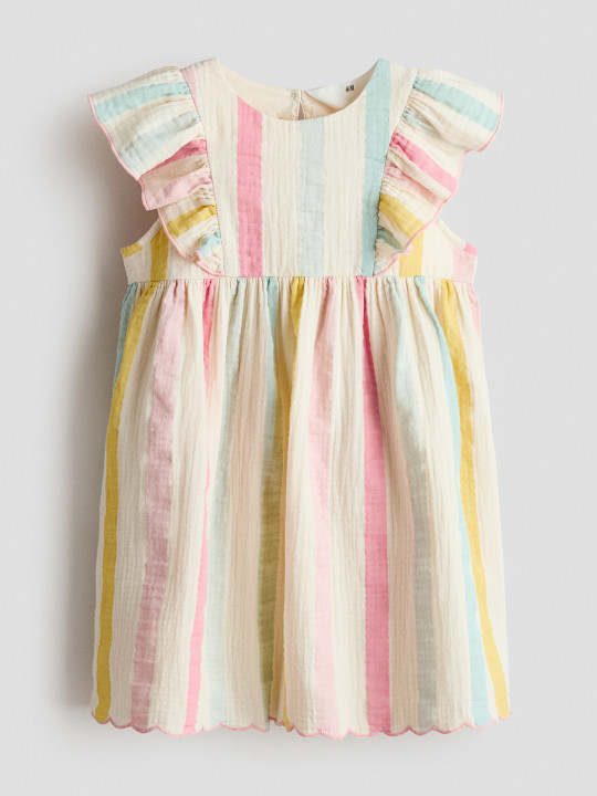 H&M Flounced muslin dress