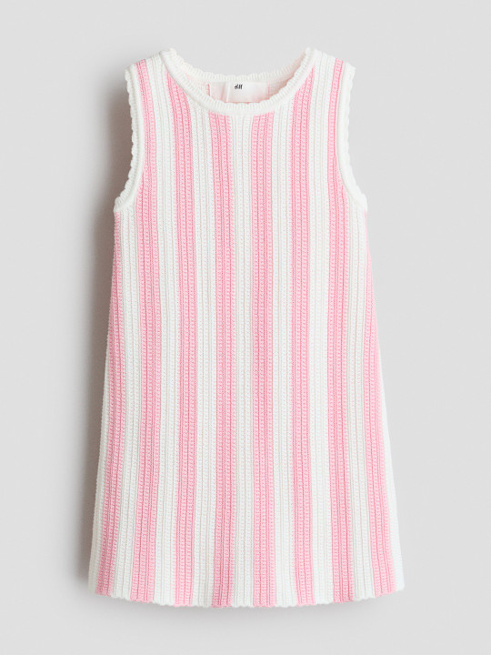 H&M Girls Textured Cotton Dress