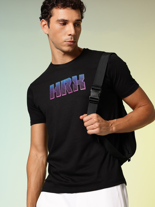 HRX by Hrithik Roshan Brand Logo Printed Pure Cotton T-shirt