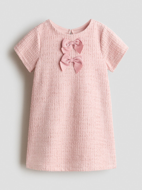H&M Bow-Detail Boucl Dress