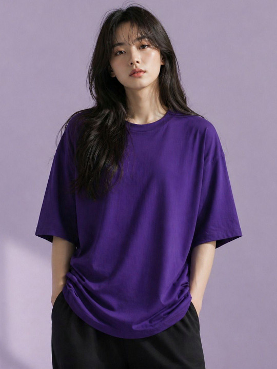 PockMAN Women Drop-Shoulder Sleeves Bio Finish T-shirt