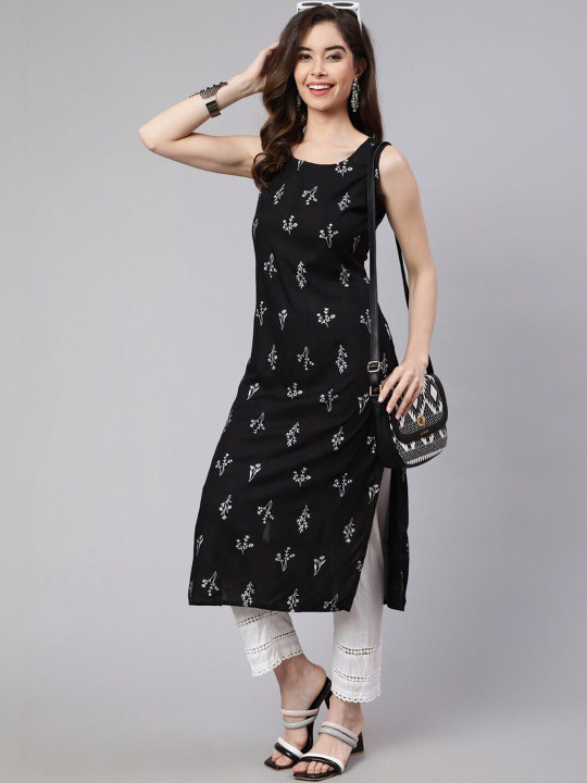 SAK JAIPUR Printed Straight Kurta