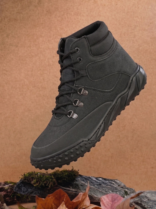 Roadster The Lifestyle Co Men Round High Ankle Toe Lace-Ups Boots