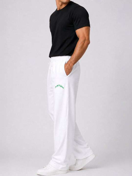 ANTUM Men Regular Fit Typography Track Pants