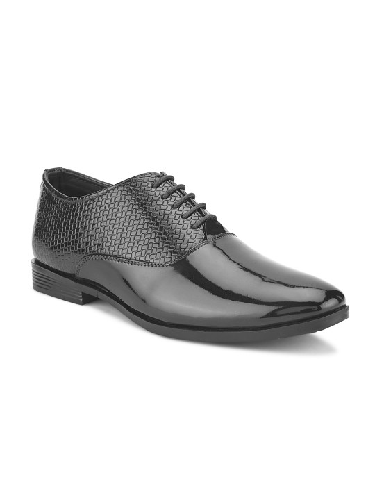 HERE&NOW Men Textured Formal Oxford Shoes
