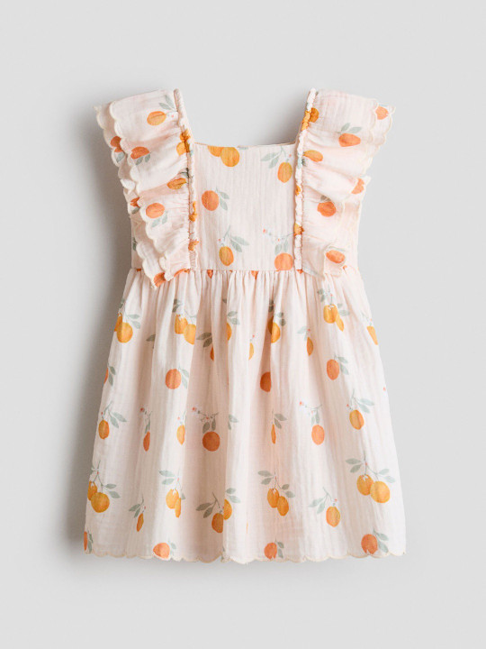 H&M Scalloped-Trim Dress
