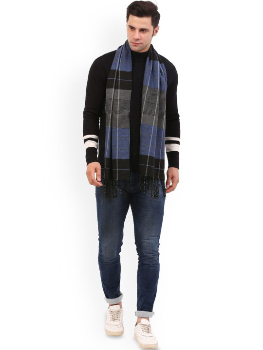 Cazzano Men Checked Acrylic Mufflers