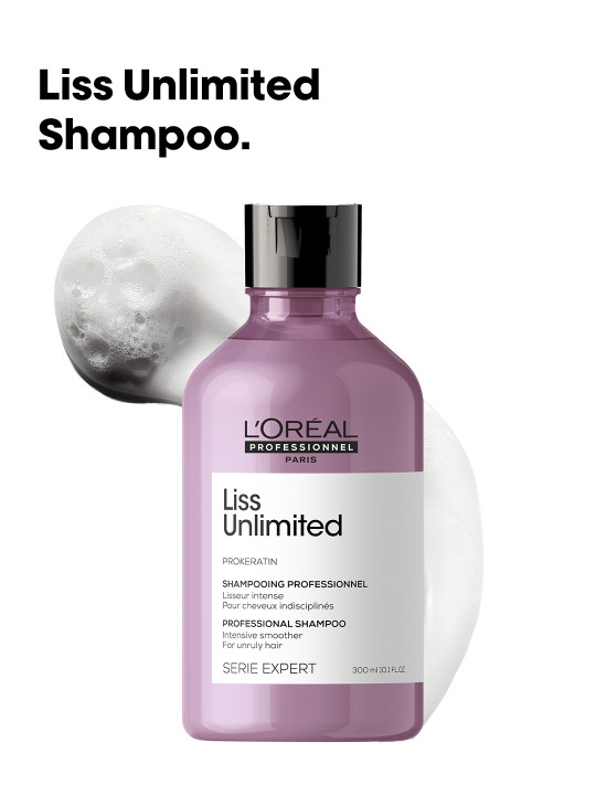 LOreal Professionnel Liss Unlimited Shampoo for Frizzy Hair with Pro-Keratin - 300ml