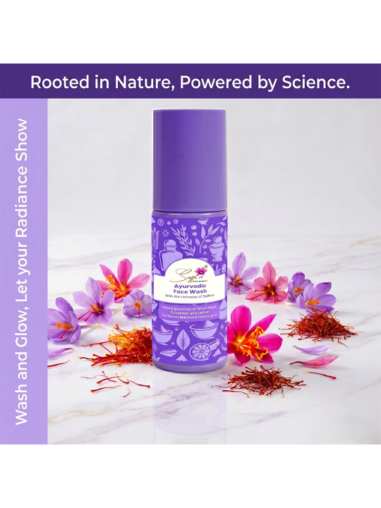 Saffr'n Refreshing Ayurvedic Facewash with Witch Hazel & Rose Water