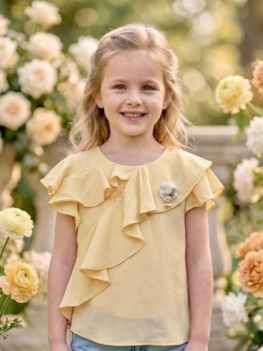 TRUFFLES Girls Synthetic Chiffon Tops