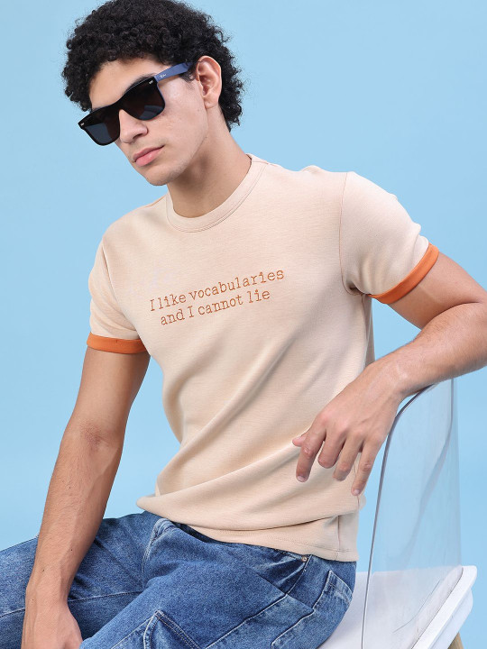 V-Mart Men Typography Printed T-shirt