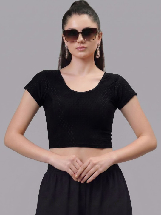 Plus Size Woven Design Cotton Saree Blouse