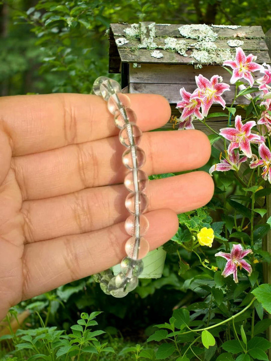 Apnisanskriti Unisex Sphatik Crystal Healing Stone Bracelet