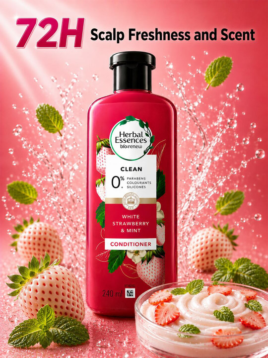 Herbal Essences Bio-Renew White Strawberry & Sweet Mint Real Botanicals Conditioner 240 ml